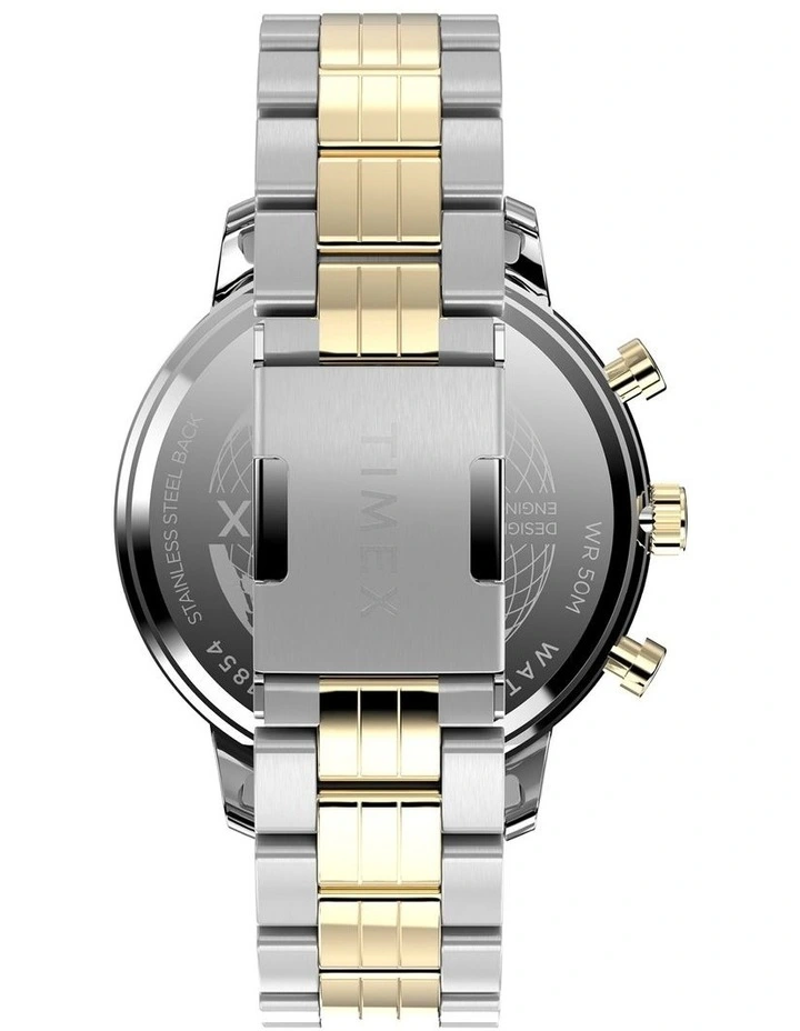 Chicago Chrono Stainless Steel Watch in Two-Tone image 3