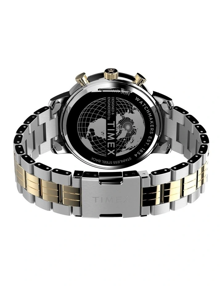 Chicago Chrono Stainless Steel Watch in Two-Tone image 4