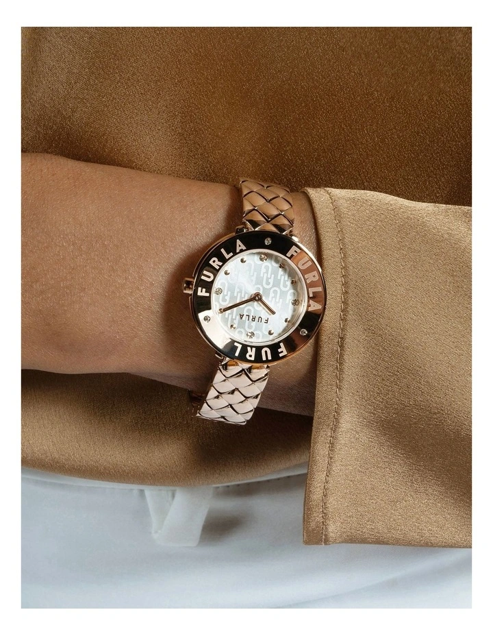 Furla Icon Shape Stainless Steel Watch in Gold | MYER