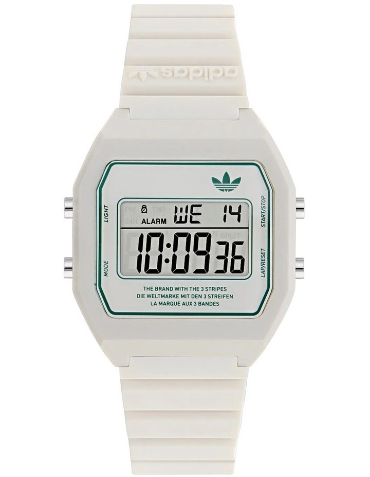 Digital Two Resin Watch in White image 1