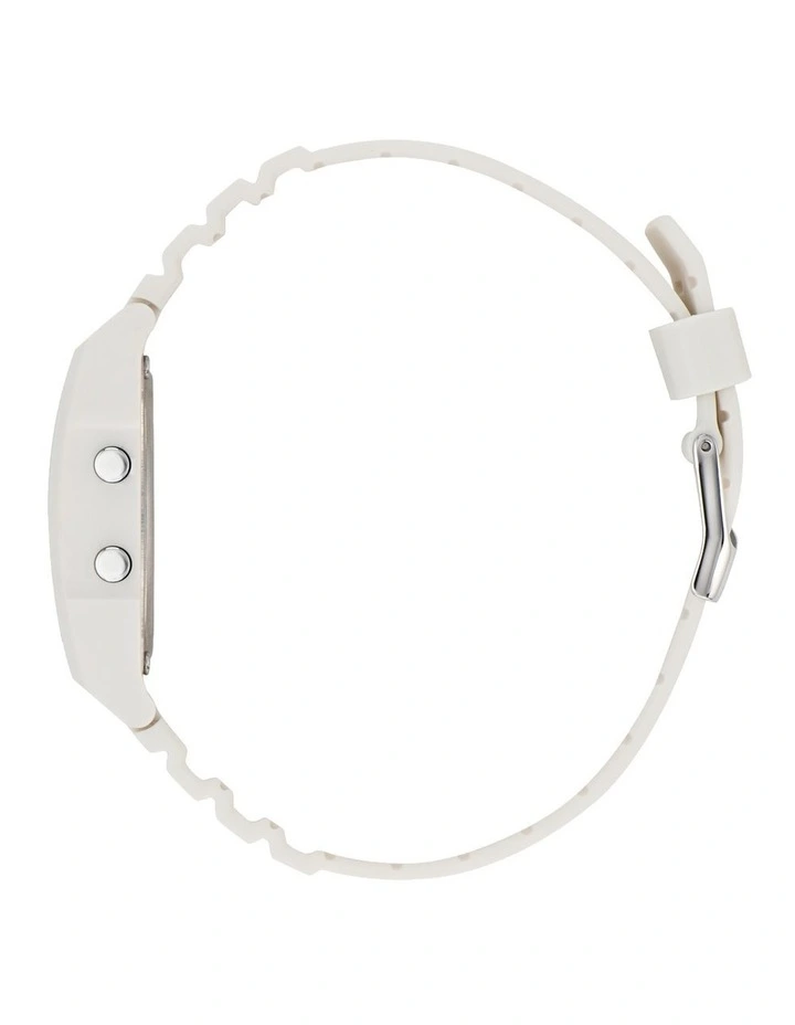 Digital Two Resin Watch in White image 3