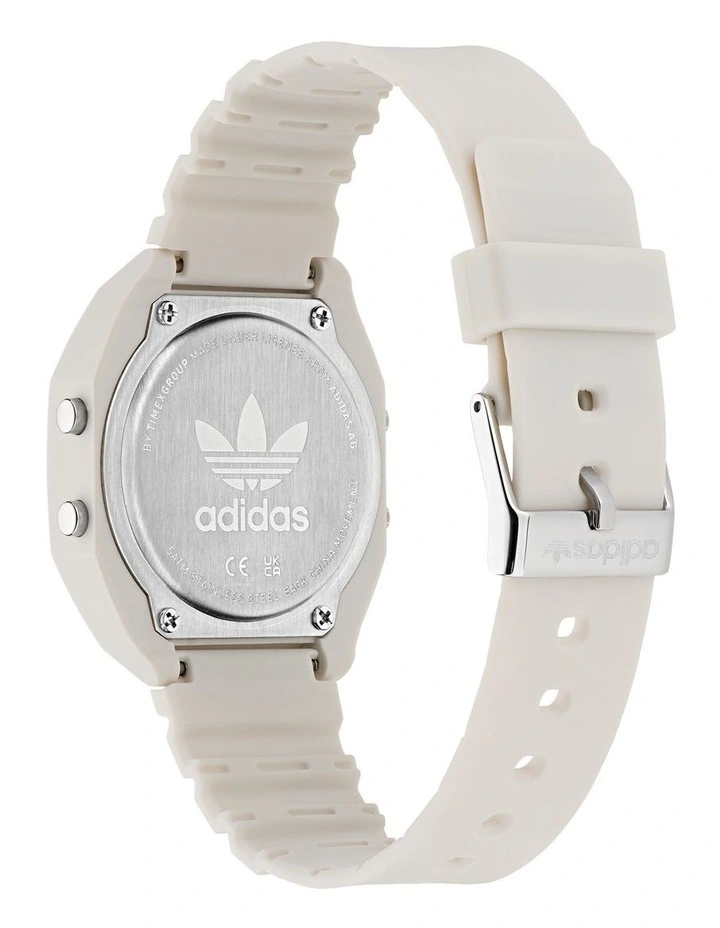 Digital Two Resin Watch in White image 4
