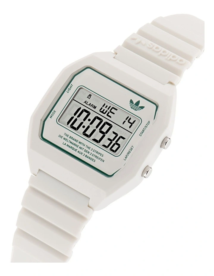 Digital Two Resin Watch in White image 5