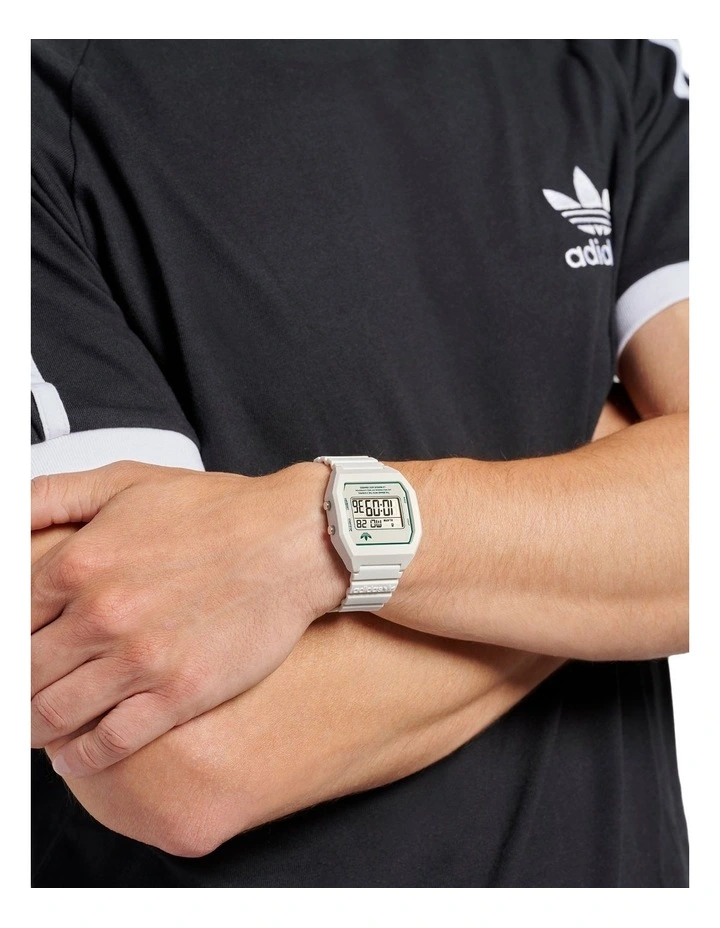 Digital Two Resin Watch in White image 6