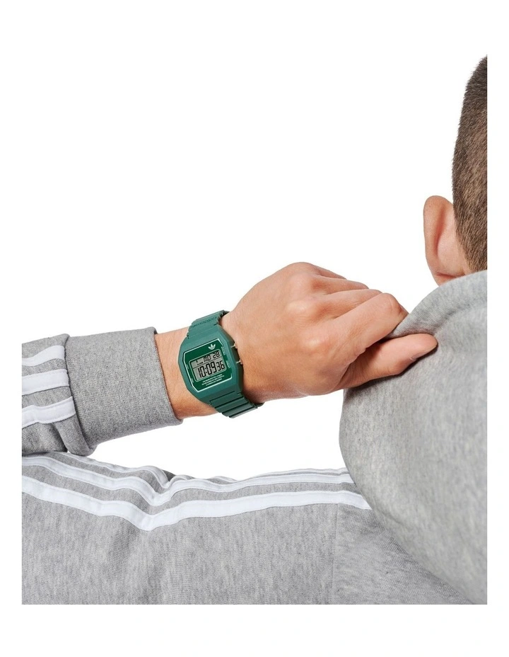 Digital Two Resin Watch in Green image 5