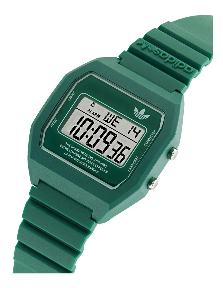 Digital Two Resin Watch in Green image 6