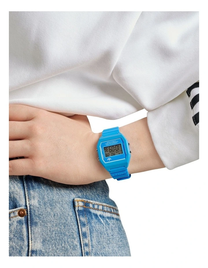 Digital Two Resin Watch in Blue image 4