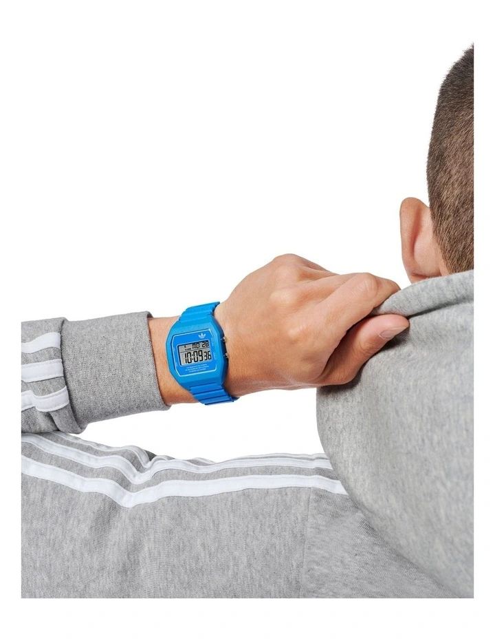 Digital Two Resin Watch in Blue image 5