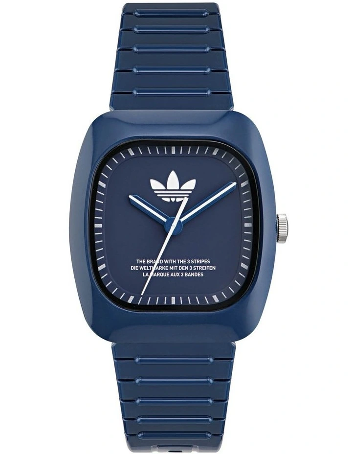 Retro Wave Two Resin Watch in Blue image 1