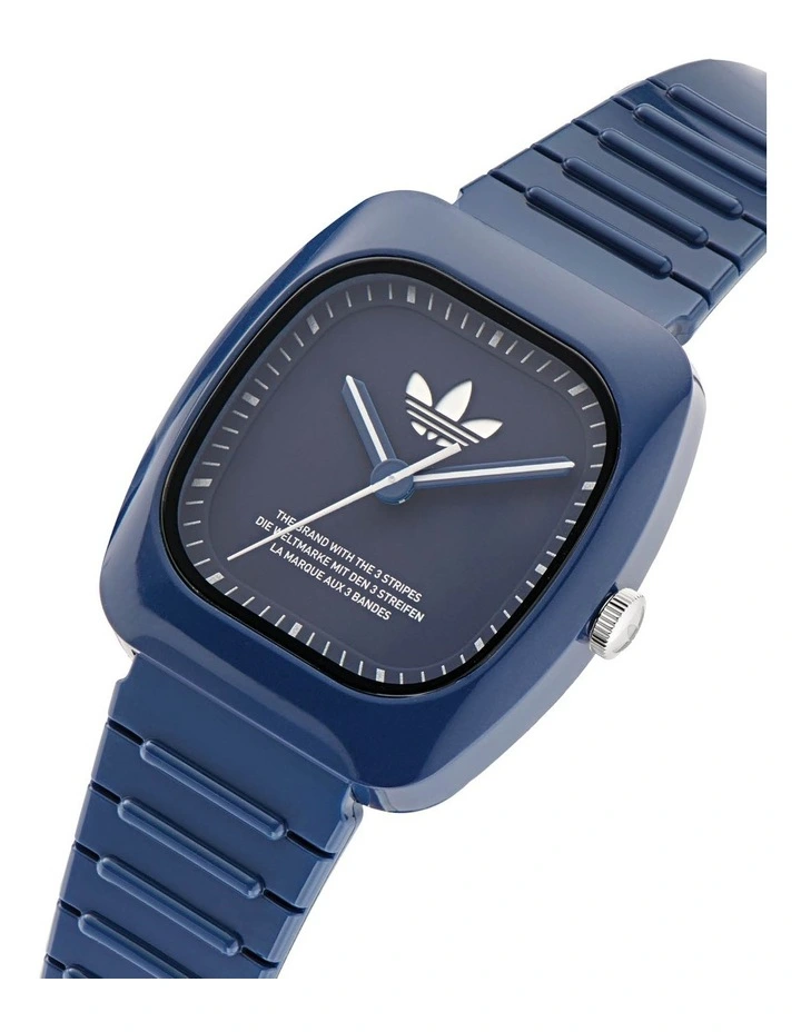 Retro Wave Two Resin Watch in Blue image 5