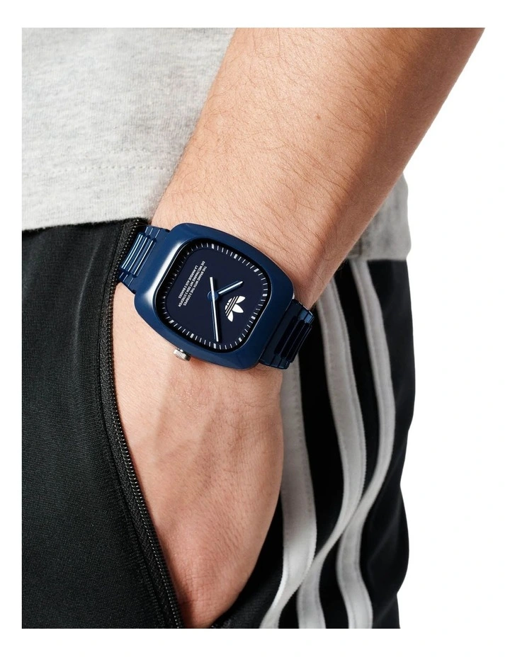 Retro Wave Two Resin Watch in Blue image 6