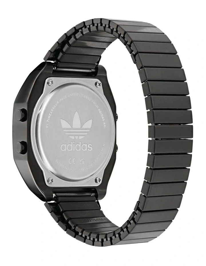 Digital Two Stainless Steel Watch in Black image 4