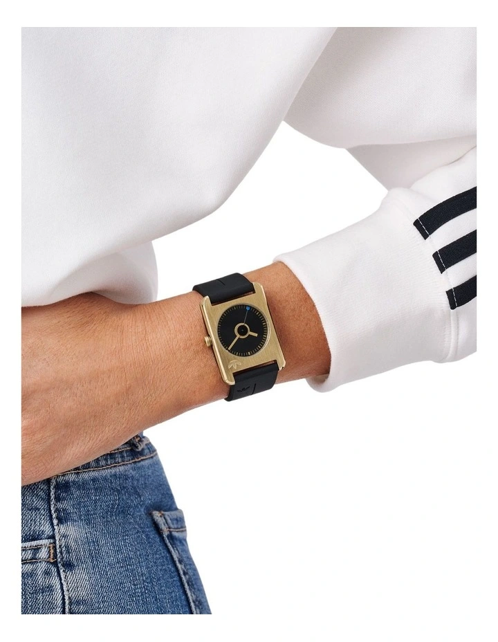 Retro Pop One Silicone Watch in Black image 2