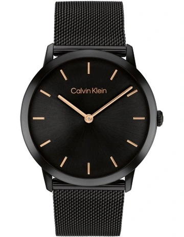 Exceptional Ionic Plated Steel Dial Watch in Black