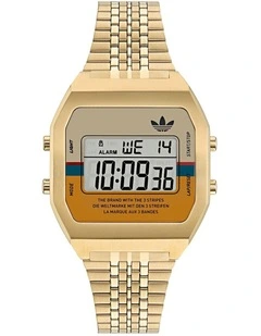 Digital Two Multicolor Mask IP Sst Bracelet in Yellow/Gold