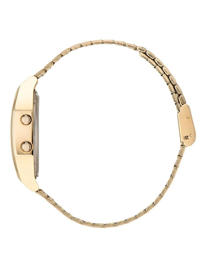 Digital Two Multicolor Mask IP Sst Bracelet in Yellow/Gold image 3