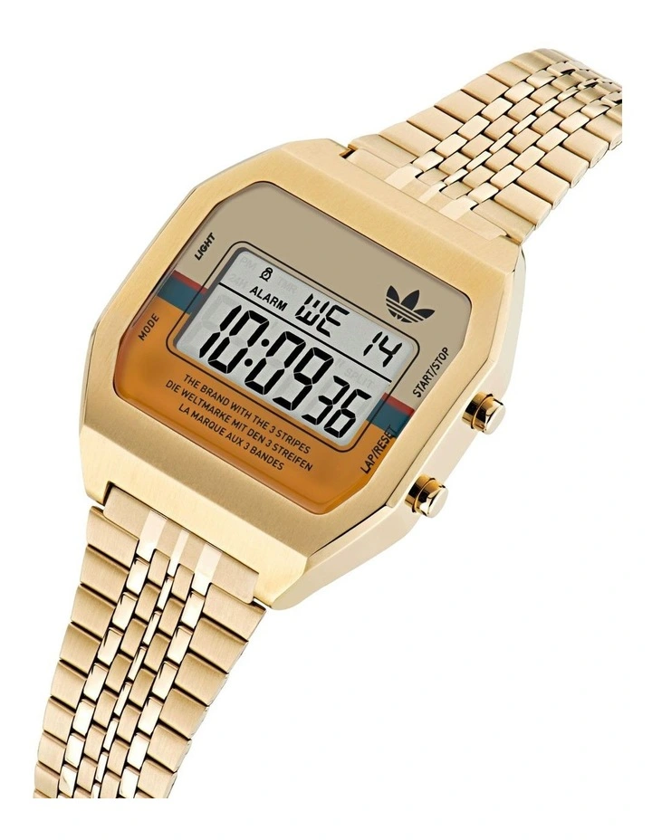 Digital Two Multicolor Mask IP Sst Bracelet in Yellow/Gold image 5