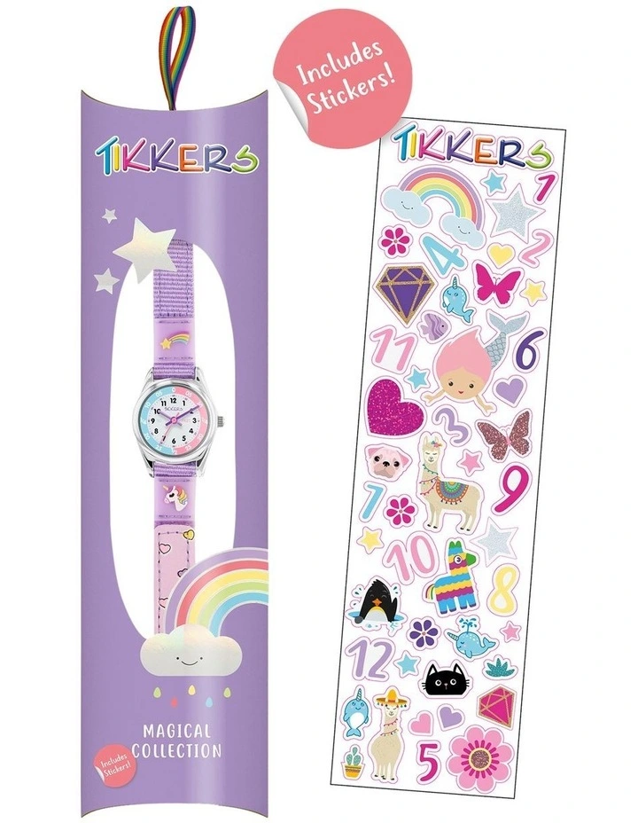 Alloy And Fabric Watch in Purple image 3