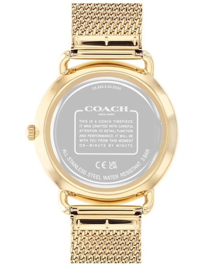 Elliot Ionic Plated Thin Steel Dial Watch in Black image 3