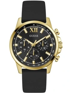 Multi-function Watch in Black/Gold Tone