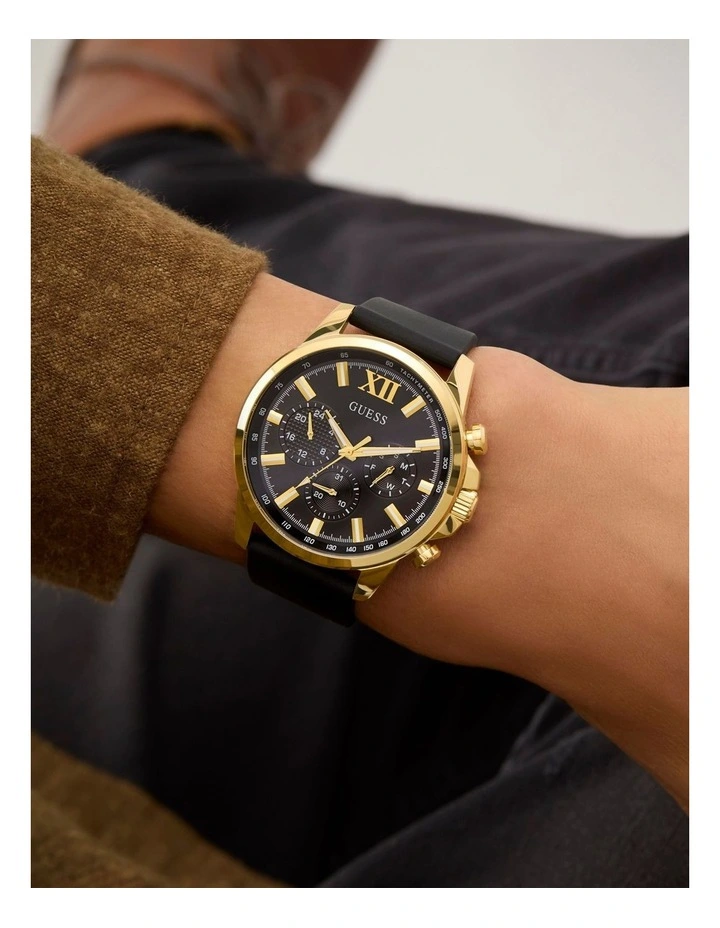 Multi-function Watch in Black/Gold Tone image 2