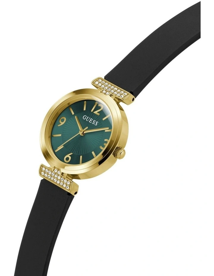 Ladies Analog Watch in Black Gold Tone image 4