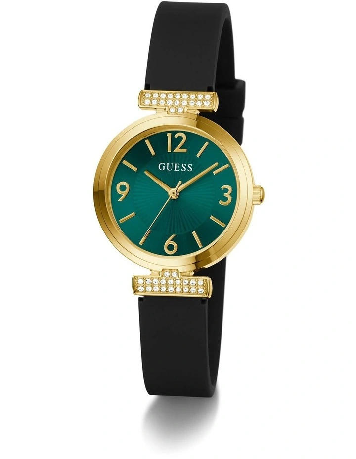 Ladies Analog Watch in Black Gold Tone image 5