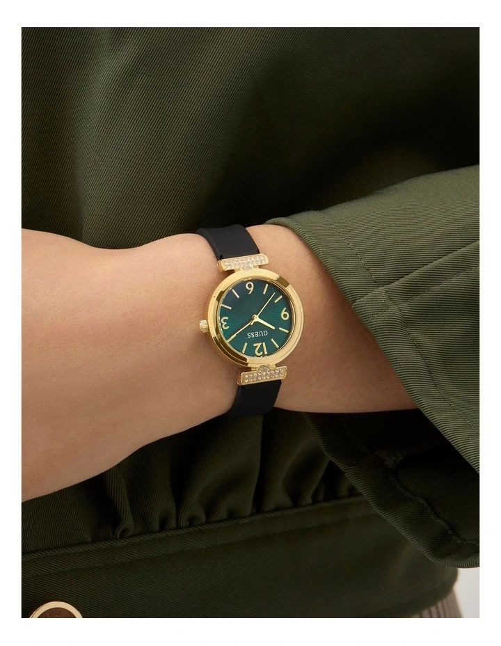Ladies Analog Watch in Black Gold Tone image 7