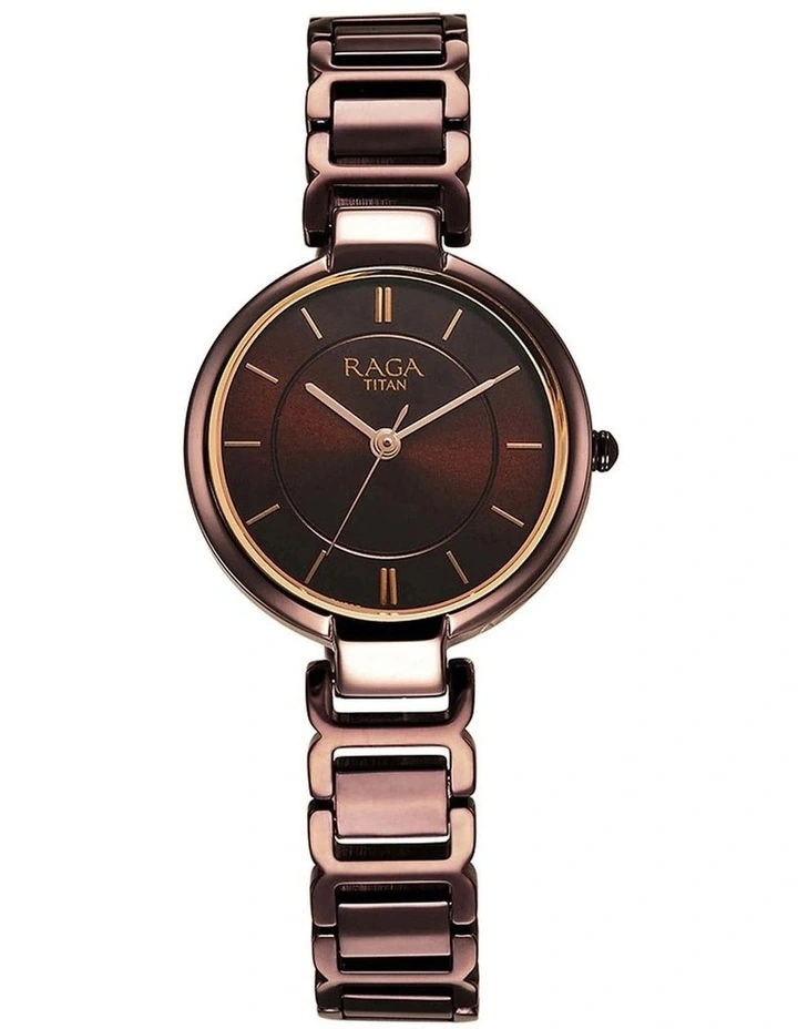Raga Delight Dial Analogue Metal Strap Watch in Brown image 1