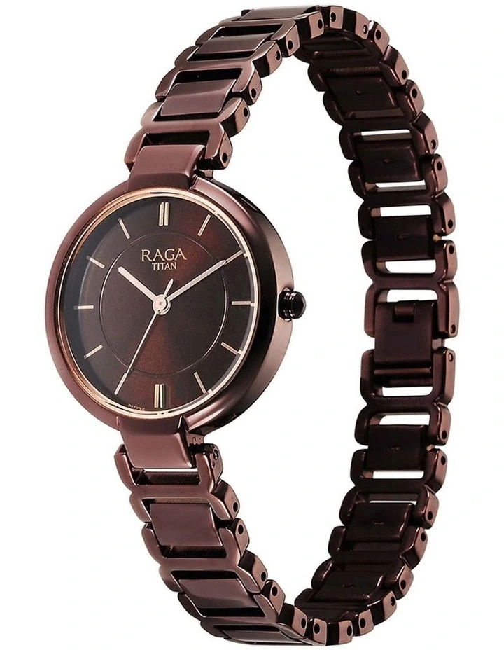Raga Delight Dial Analogue Metal Strap Watch in Brown image 2
