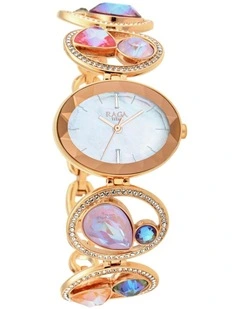 Raga Moments of Joy Dial Analogue Metal Strap Watch in Rose Gold