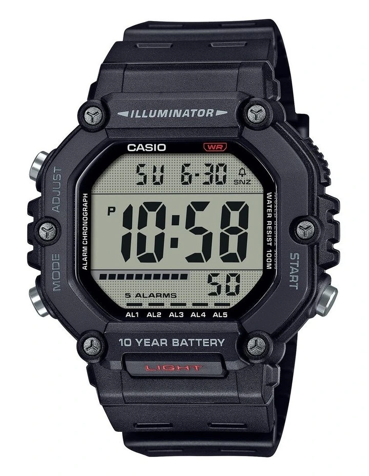 Resin Digital AE1600H-1A Watch in Black image 1