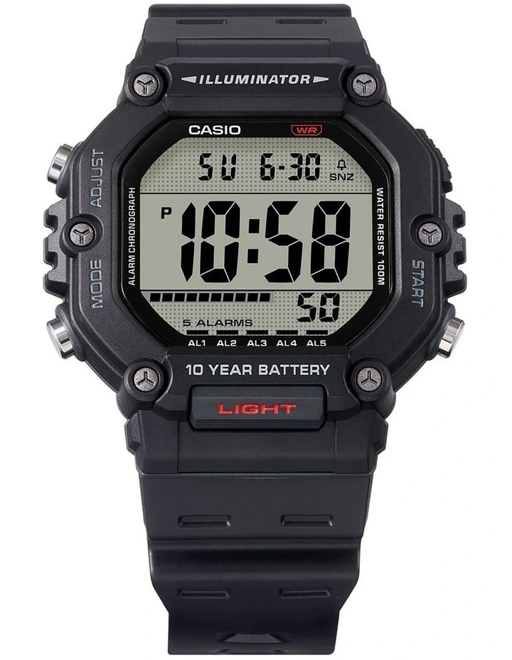 Resin Digital AE1600H-1A Watch in Black image 4
