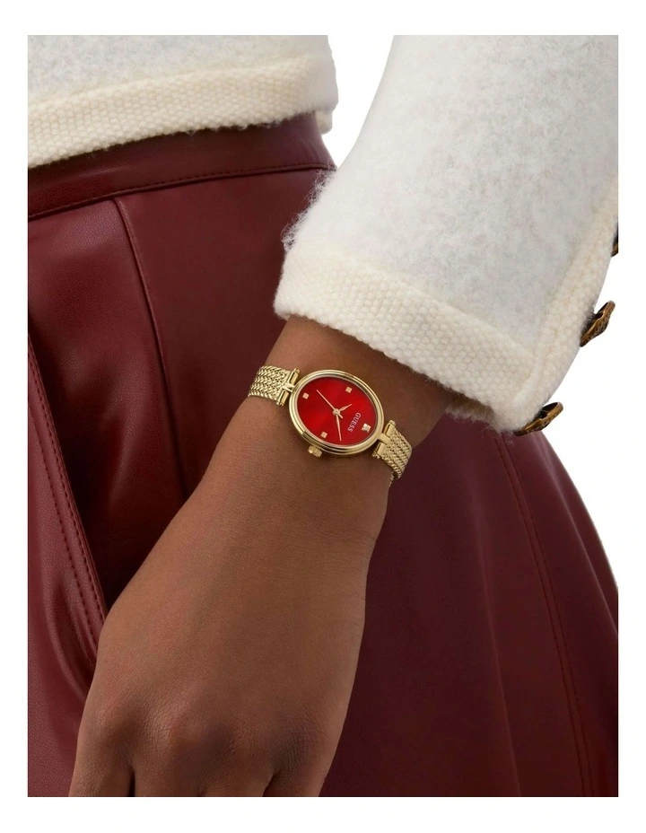 Ladies Gold Tone Analogue Watch image 2