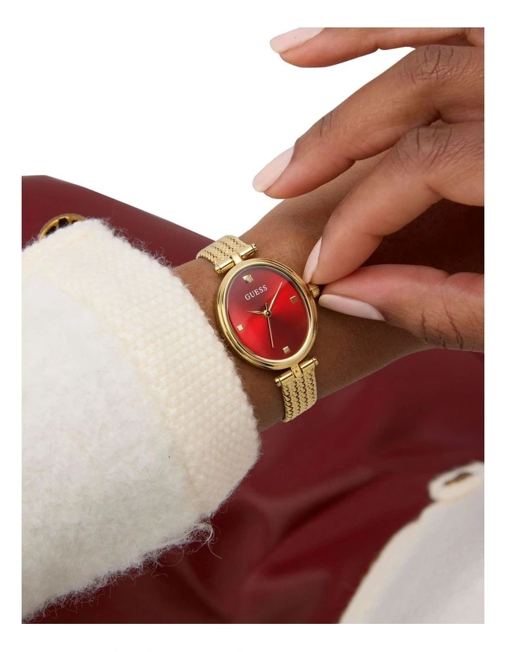 Ladies Gold Tone Analogue Watch image 7