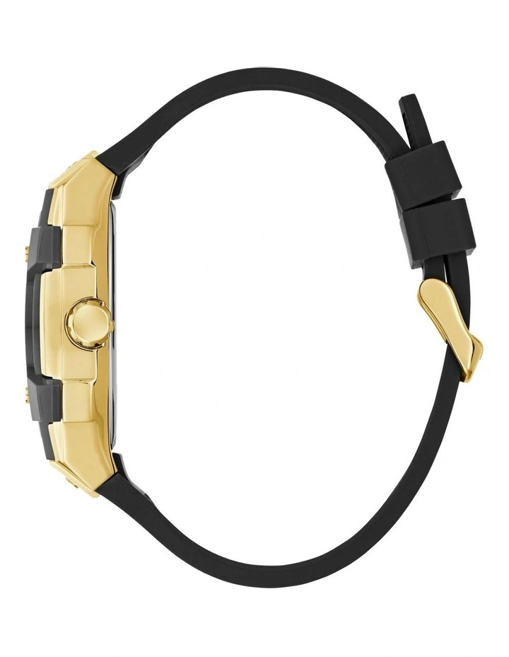 Mens Black Gold Tone Multi-function Watch image 3