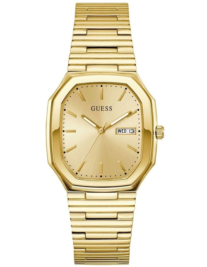 Mens Gold Tone Date Watch image 1
