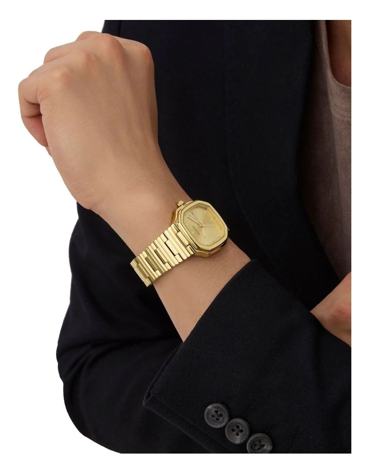Mens Gold Tone Date Watch image 2