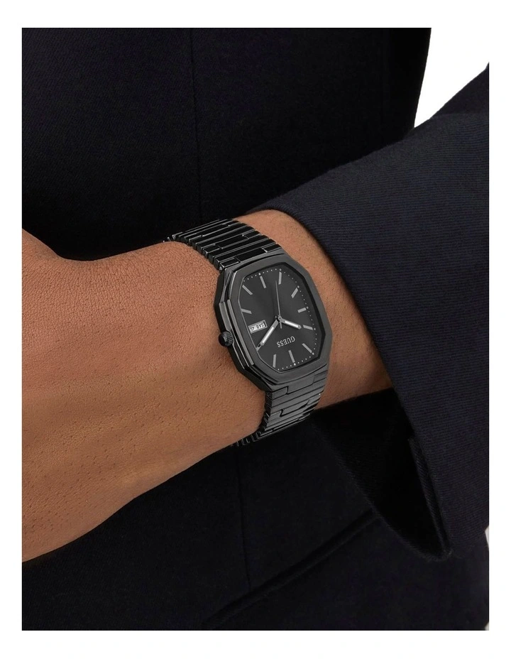 Mens Black Date Watch image 2