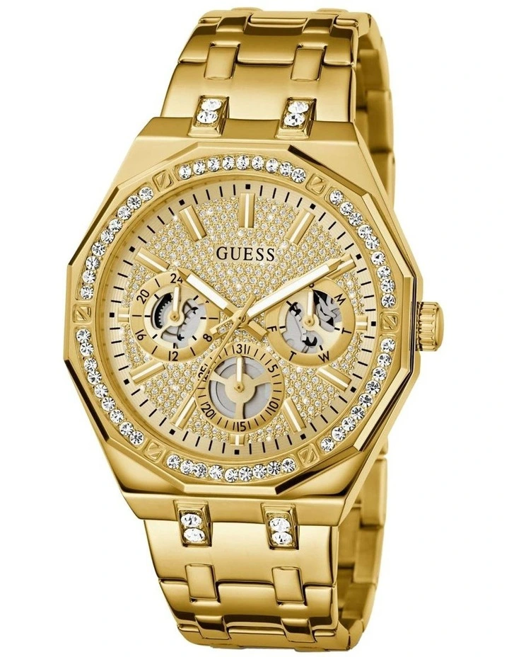Mens Multi-function Watch in Gold image 4
