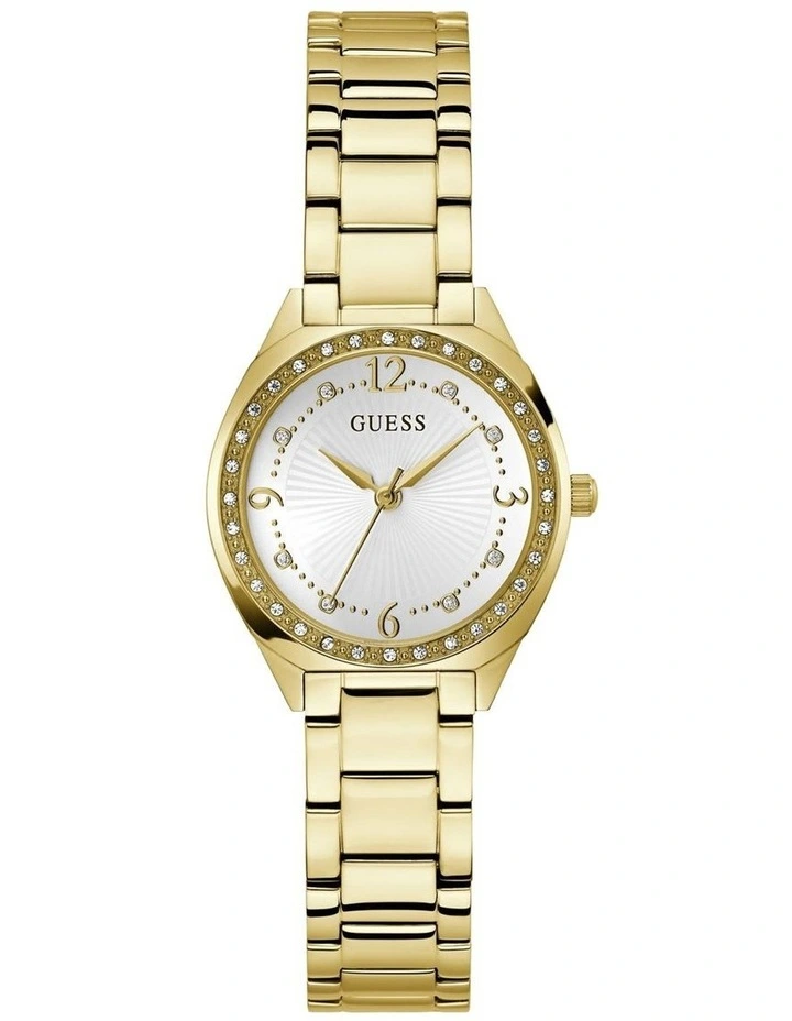 Gold-Tone Crystal Bezel Women's Watch image 1