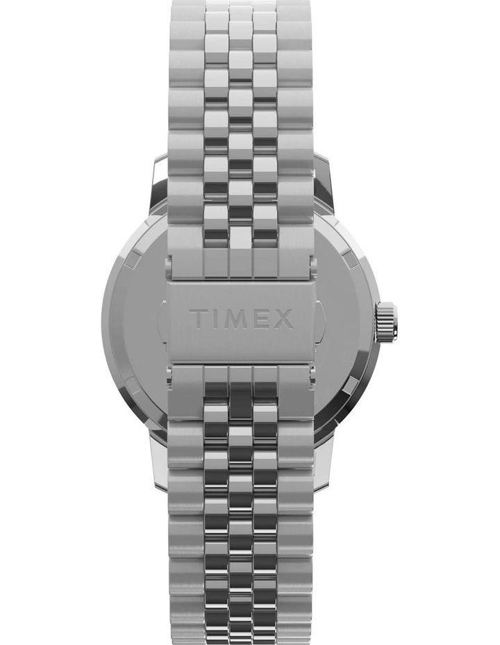 Marlin Quartz GMT Stainless Steel Bracelet Watch 40mm in Silver image 3