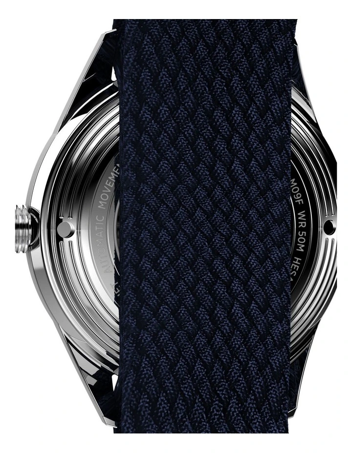 Marlin Jet Automatic Fabric Strap Watch 38mm in Silver image 5