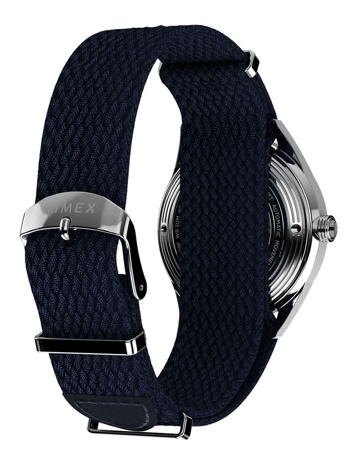 Marlin Jet Automatic Fabric Strap Watch 38mm in Silver image 6