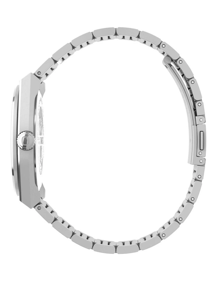 Q Continental Day And Date Stainless Steel Bracelet Watch 39mm in Silver image 2