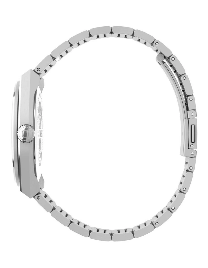 Q Continental Day And Date Stainless Steel Bracelet Watch 39mm in Silver image 4