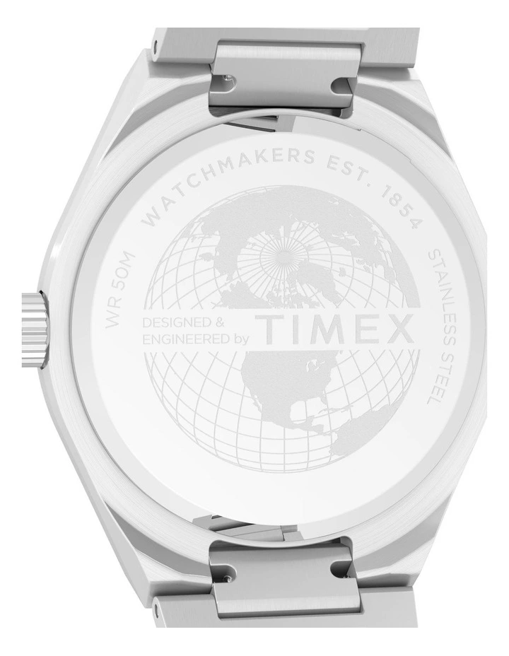 Q Continental Day And Date Stainless Steel Bracelet Watch 39mm in Silver image 5