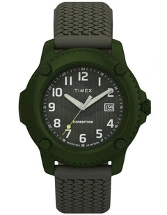 Expedition Timberline Silicone Strap Watch 42mm in Green