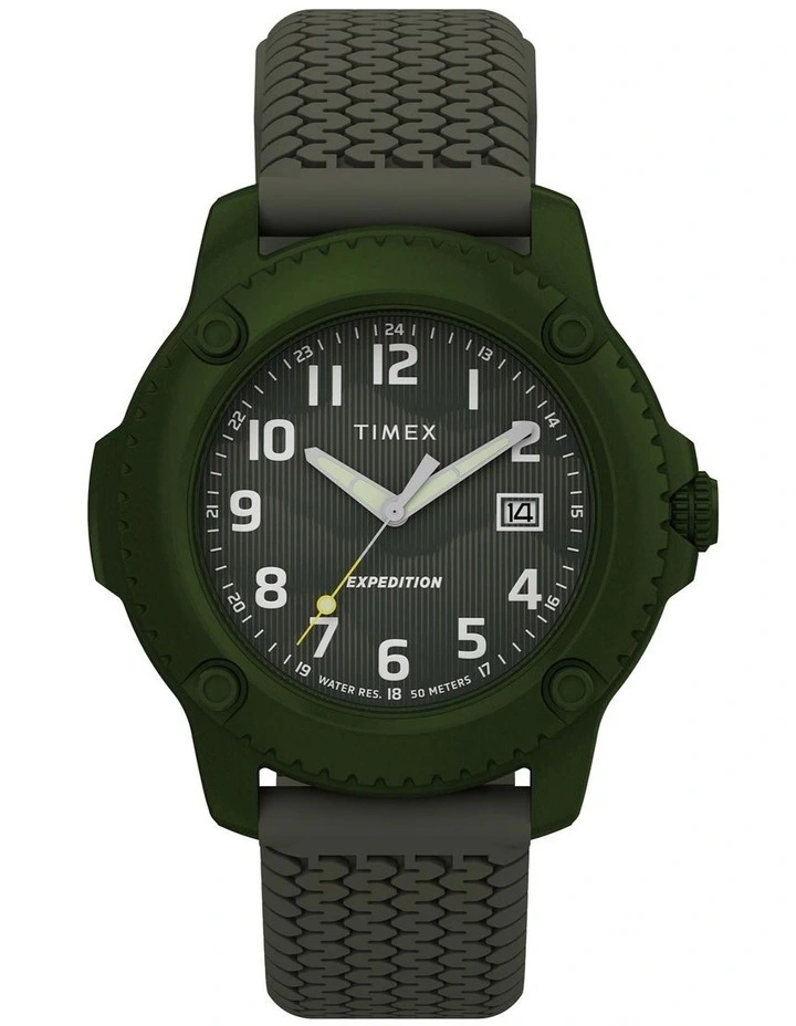 Expedition Timberline Silicone Strap Watch 42mm in Green image 1