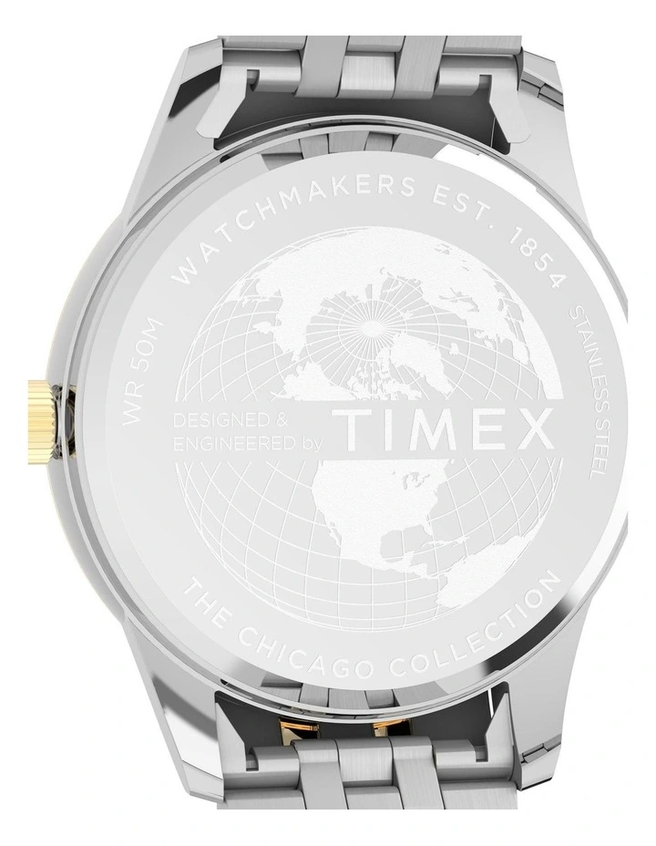 Chicago Stainless Steel Bracelet Watch 45mm in Duotone image 4